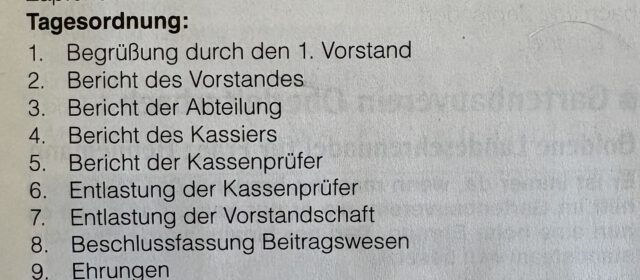 Jahreshauptversammlung